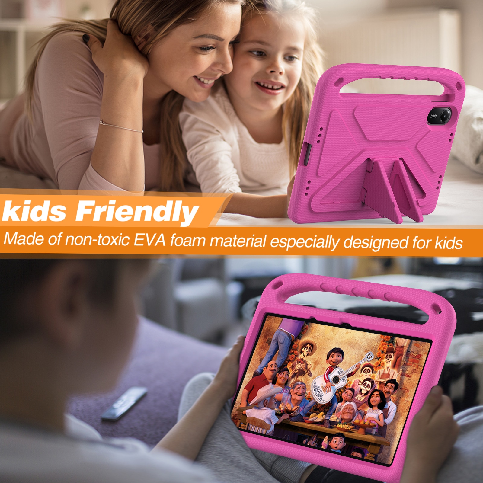 Xiaomi Redmi Pad 2 EVA-hoes met handvat Roze