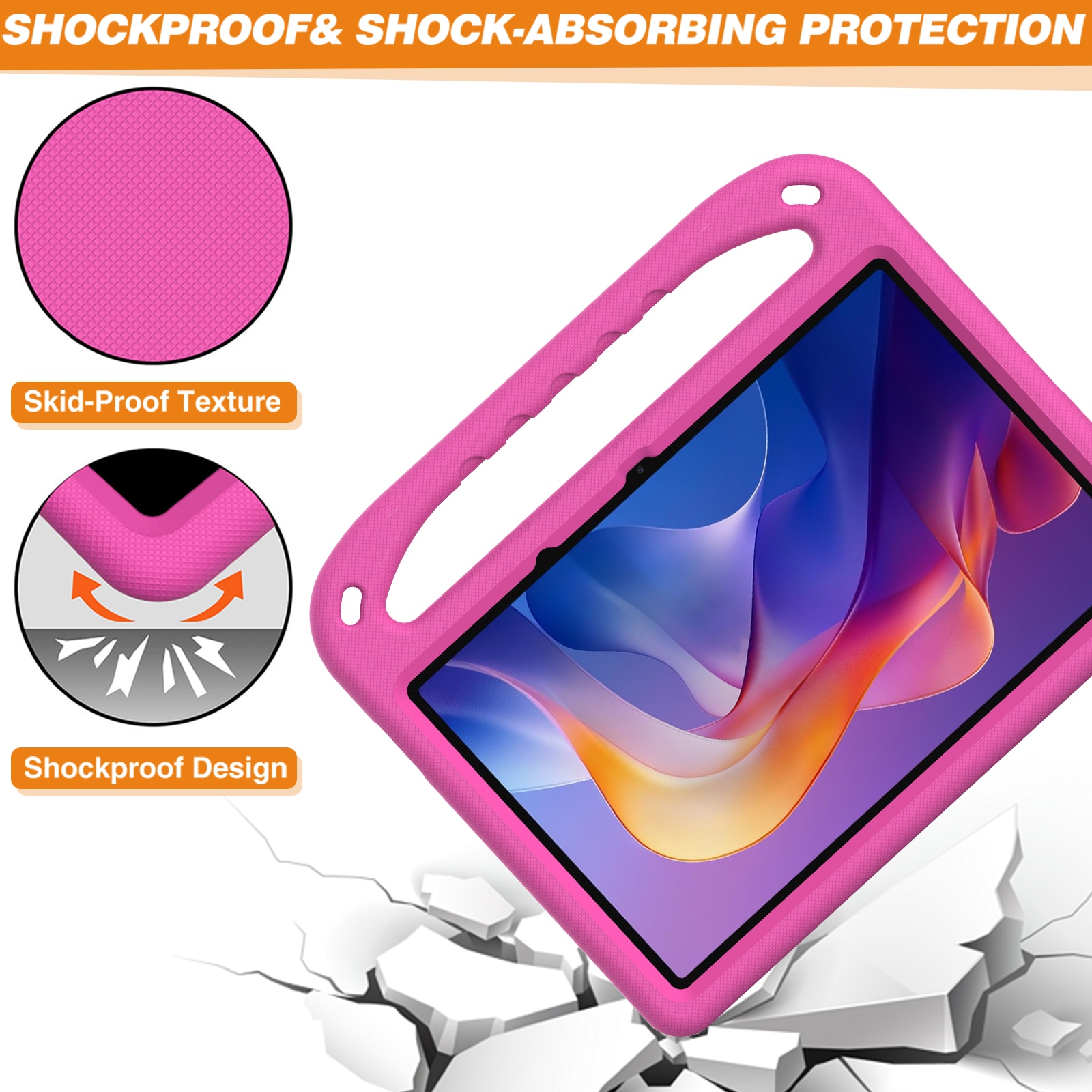 Xiaomi Redmi Pad 2 EVA-hoes met handvat Roze