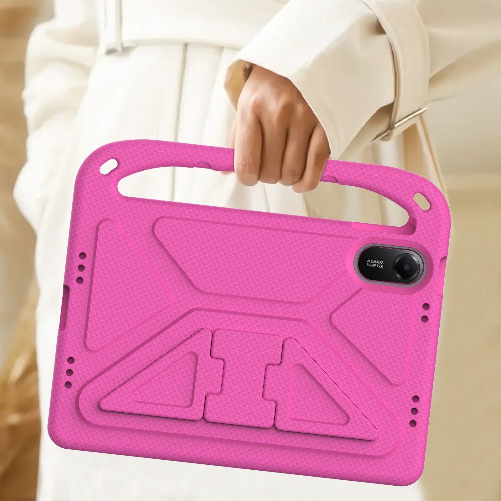 Xiaomi Redmi Pad 2 EVA-hoes met handvat Roze
