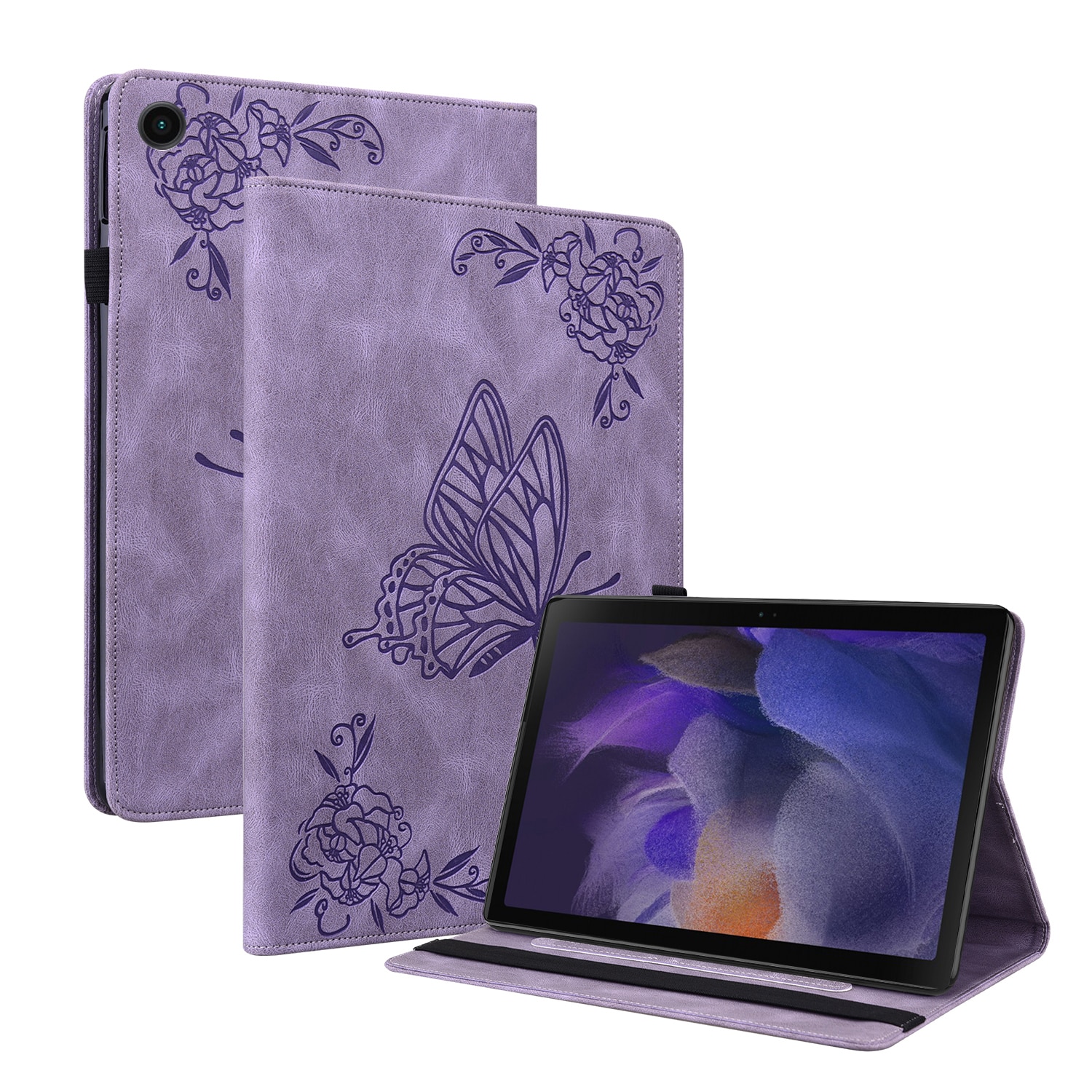 Samsung Galaxy Tab A11 Leren vlinderhoesje Paars