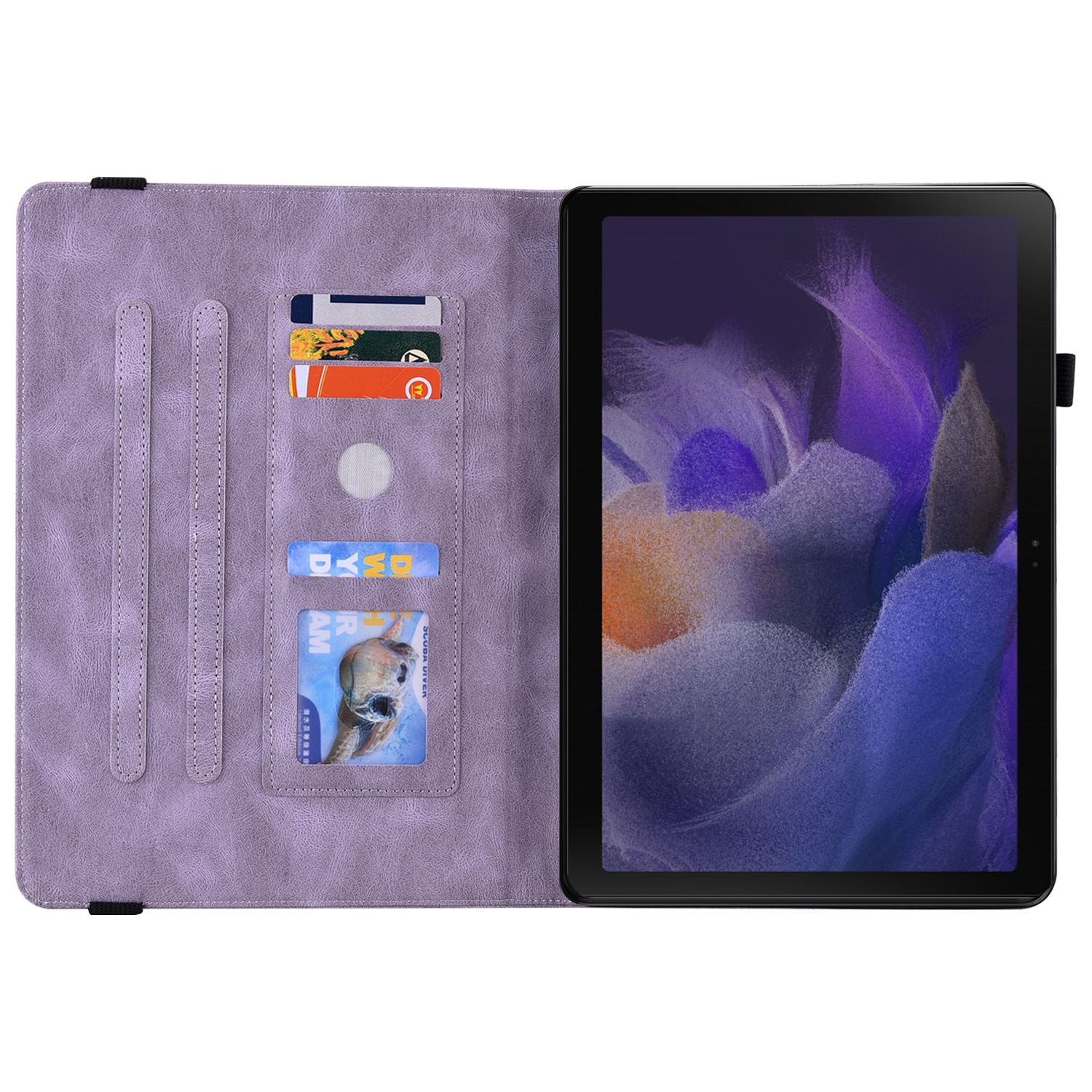 Samsung Galaxy Tab A11 Leren vlinderhoesje Paars