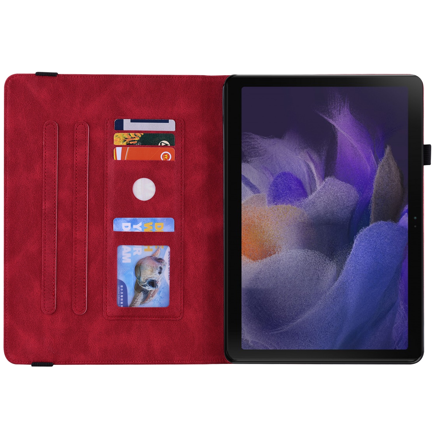 Samsung Galaxy Tab A11 Plus Leren vlinderhoesje Rood
