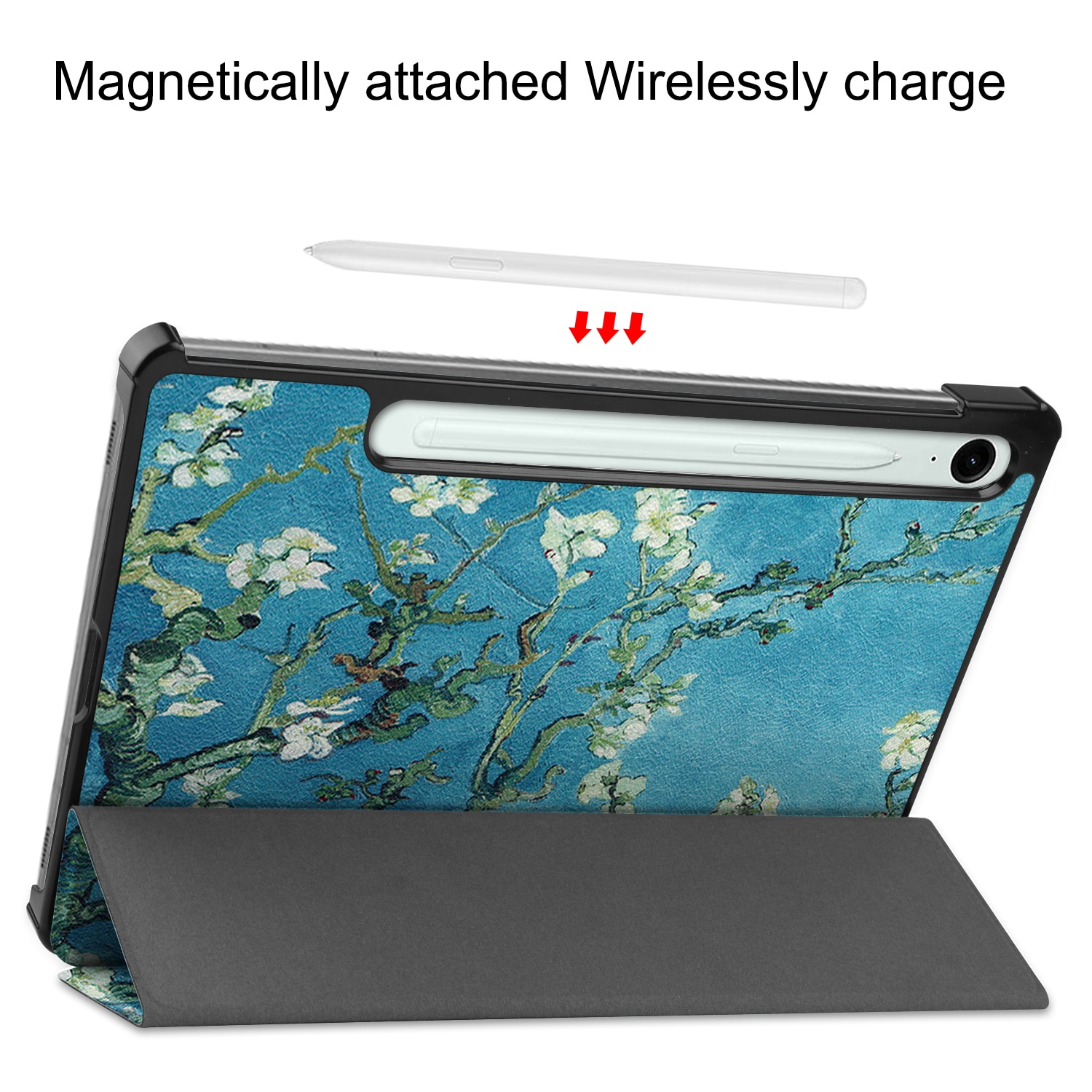 Samsung Galaxy S10 Lite Tri-fold Hoesje Kersenbloemen