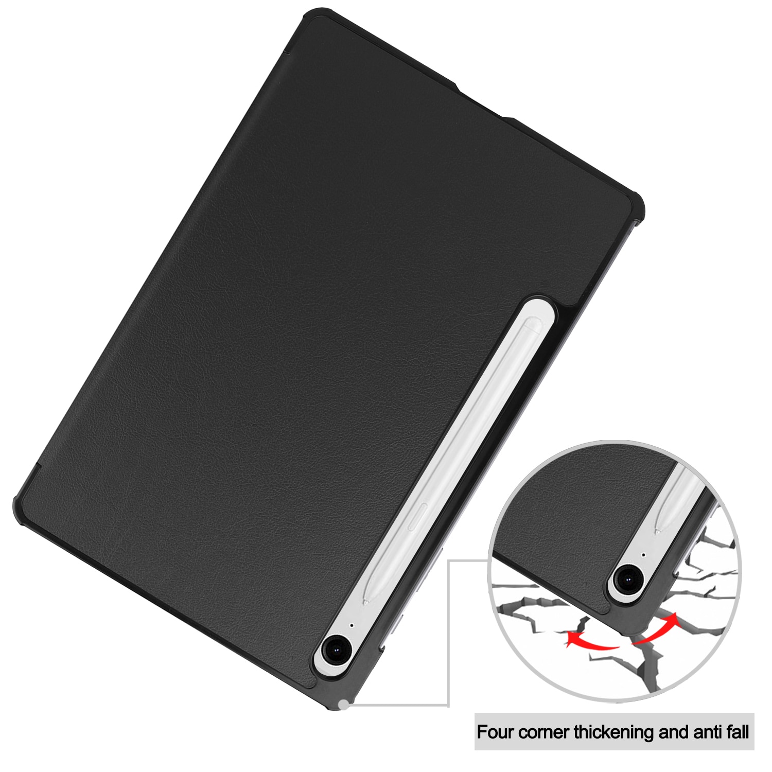 Samsung Galaxy Tab S10 Lite Tri-fold Hoesje Zwart