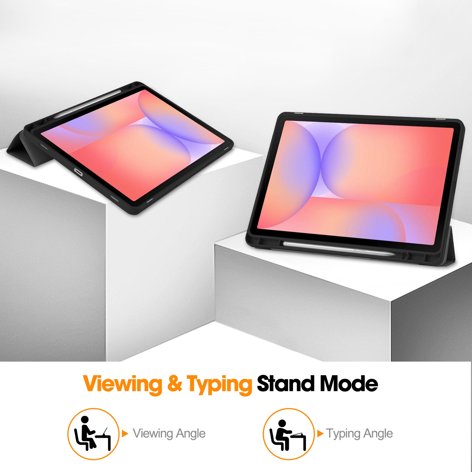 Samsung Galaxy Tab S10 Lite Tri-fold met Penhouder Zwart