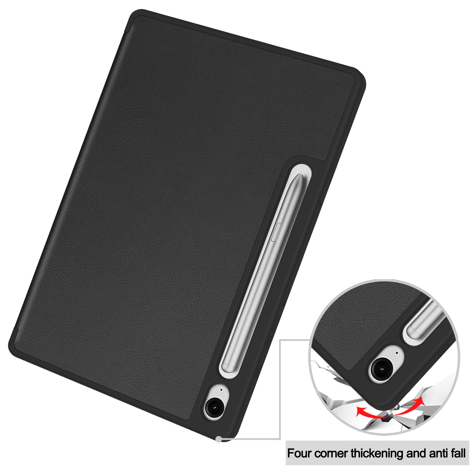 Samsung Galaxy Tab S10 Lite Tri-fold met Penhouder Zwart