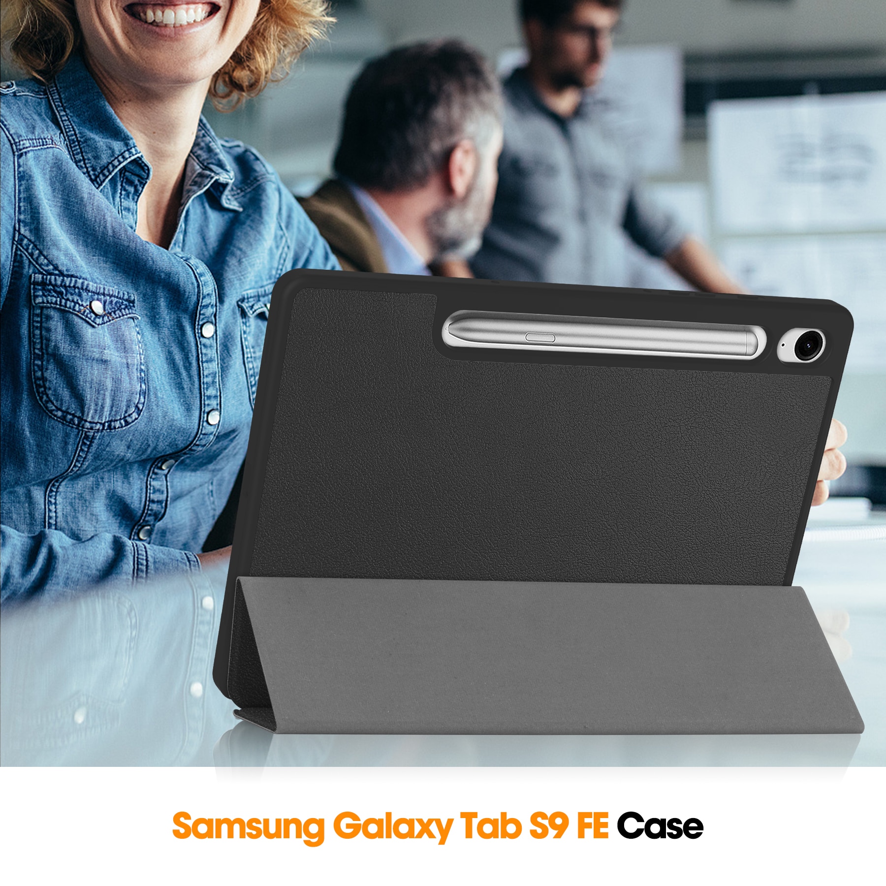 Samsung Galaxy Tab S10 Lite Tri-fold met Penhouder Zwart
