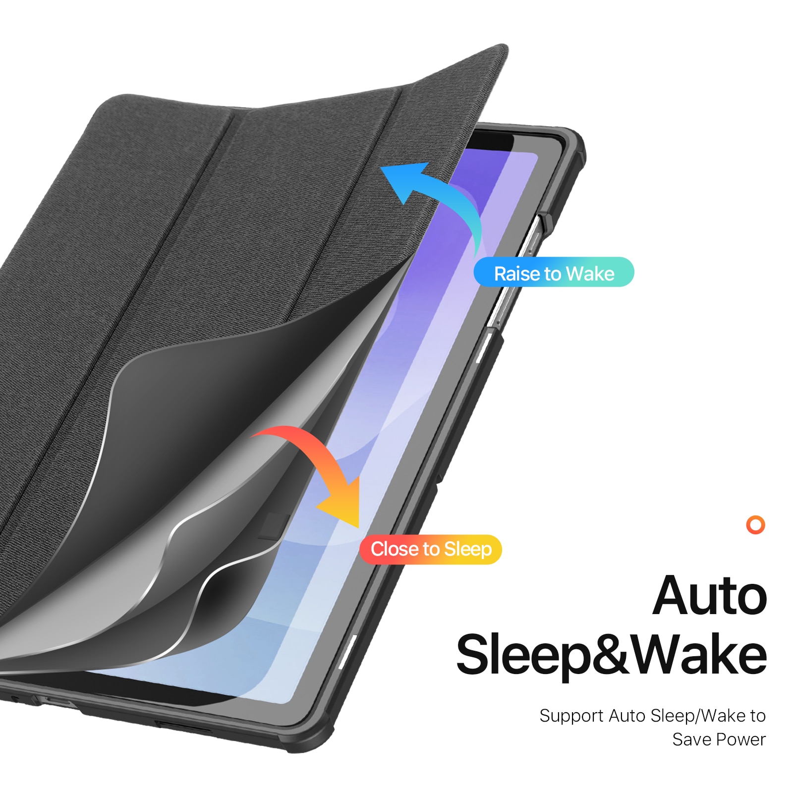 Domo Tri-Fold Case Samsung Galaxy Tab A11 Plus Zwart