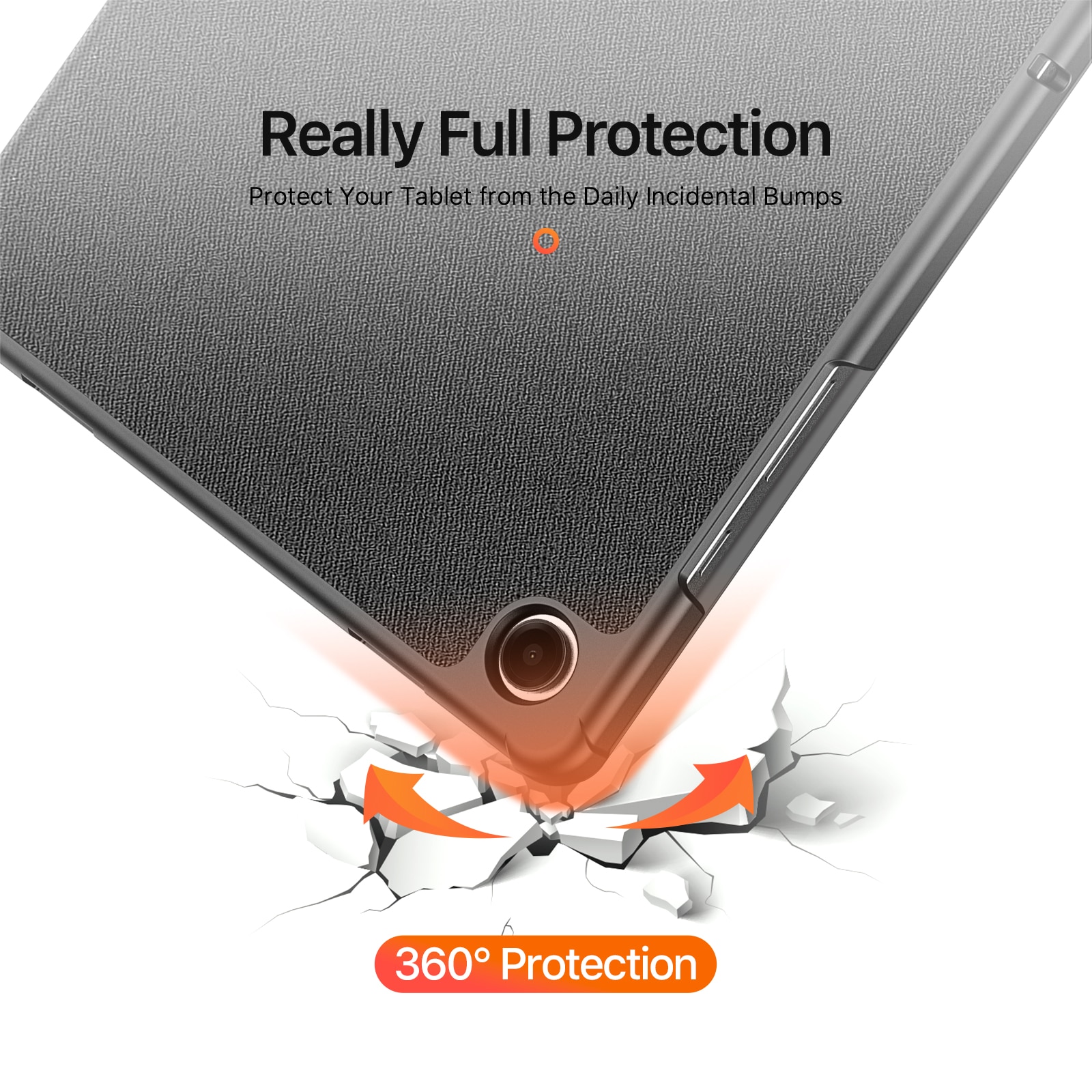 Domo Tri-Fold Case Samsung Galaxy Tab A11 Plus Zwart