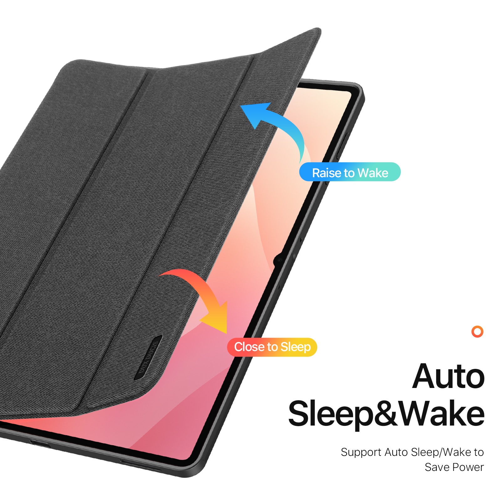 Domo Tri-Fold Case Samsung Galaxy Tab S11 Ultra Zwart