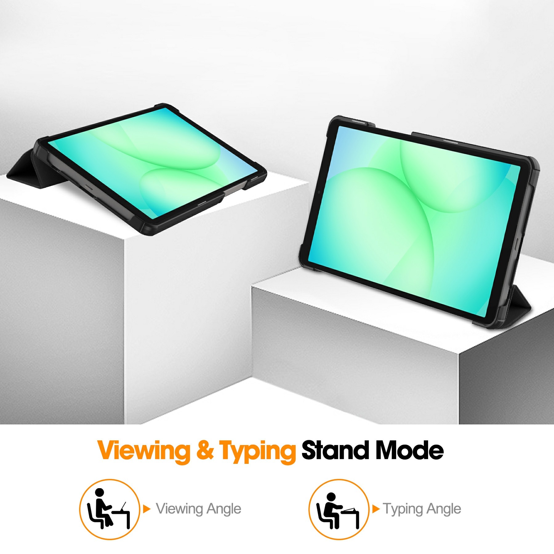 Samsung Galaxy Tab A11 Tri-fold Hoesje Zwart