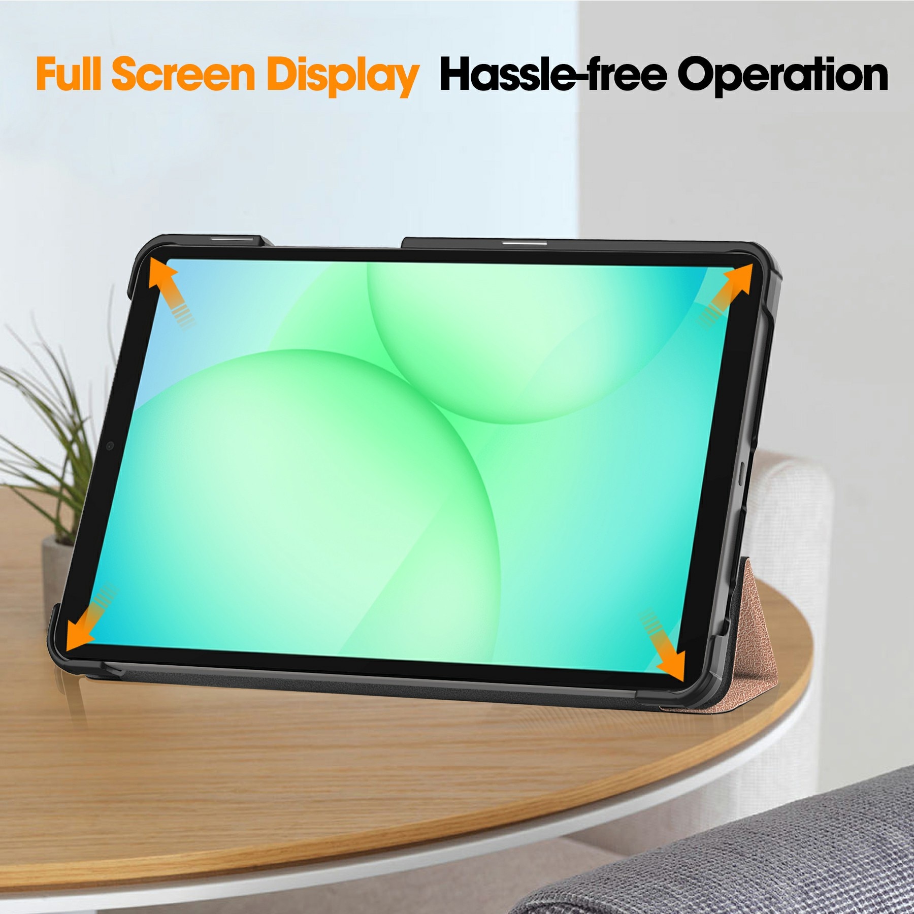 Samsung Galaxy Tab A11 Tri-fold Hoesje Rosé goud