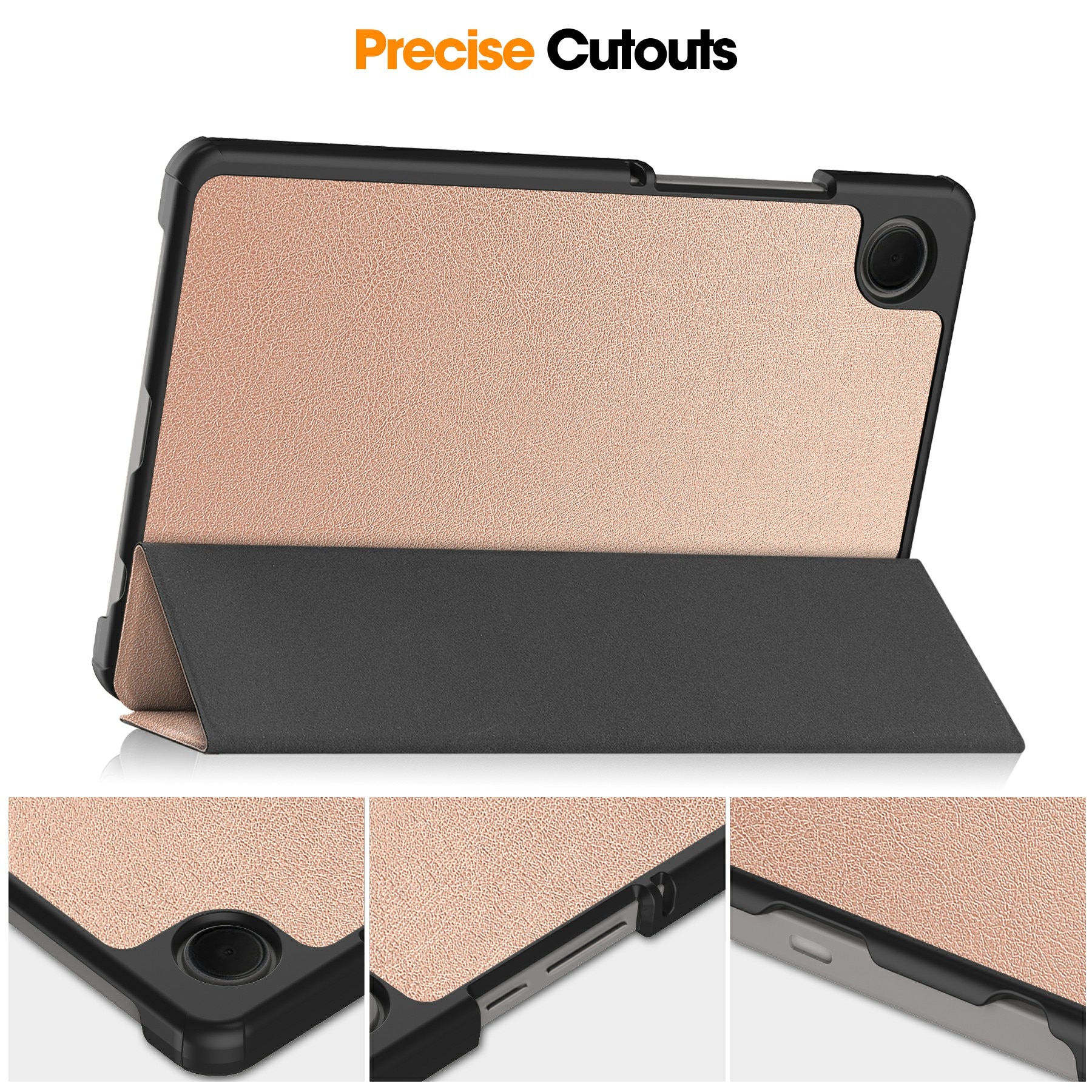 Samsung Galaxy Tab A11 Tri-fold Hoesje Rosé goud