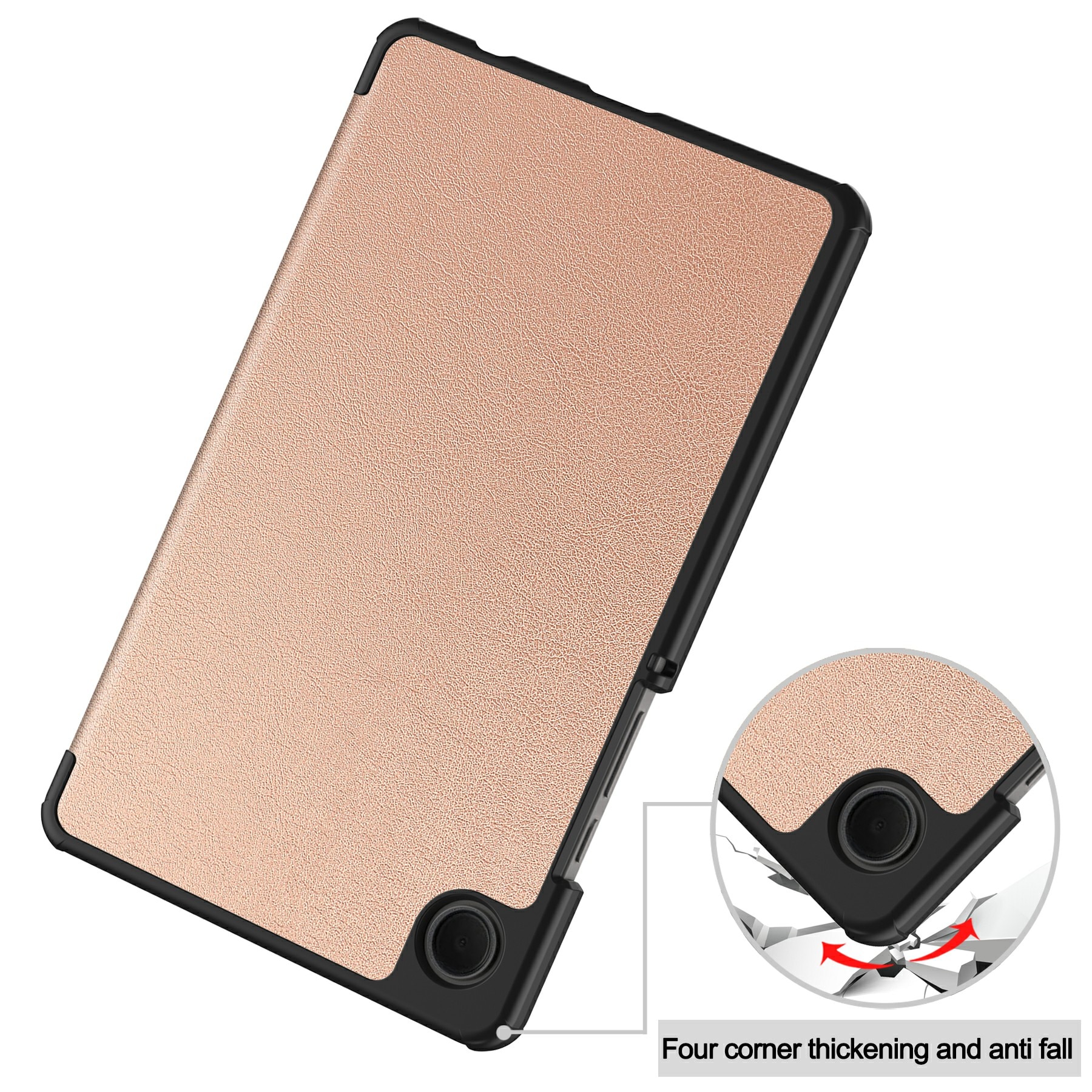 Samsung Galaxy Tab A11 Tri-fold Hoesje Rosé goud