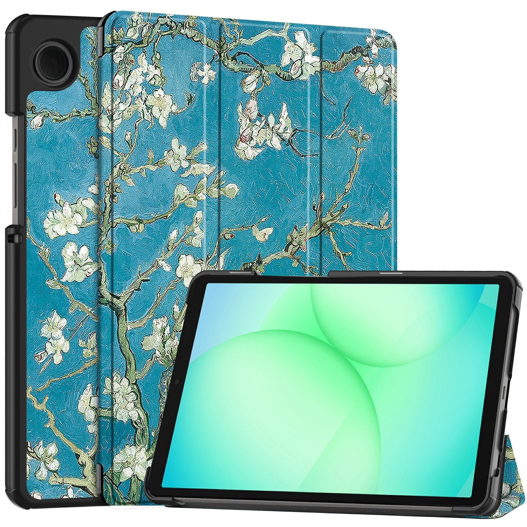 Samsung Galaxy Tab A11 Tri-fold Hoesje Kersenbloemen