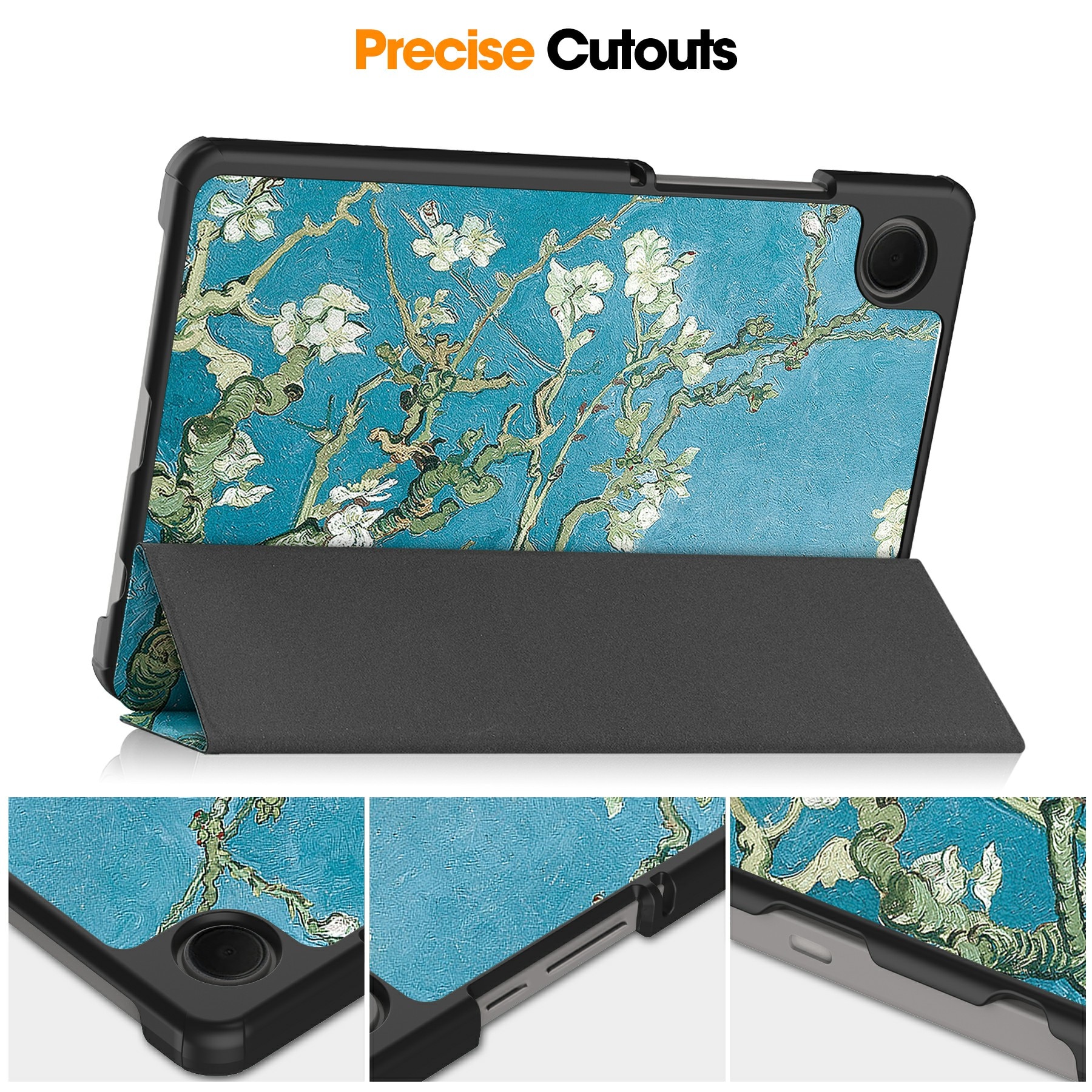 Samsung Galaxy Tab A11 Tri-fold Hoesje Kersenbloemen