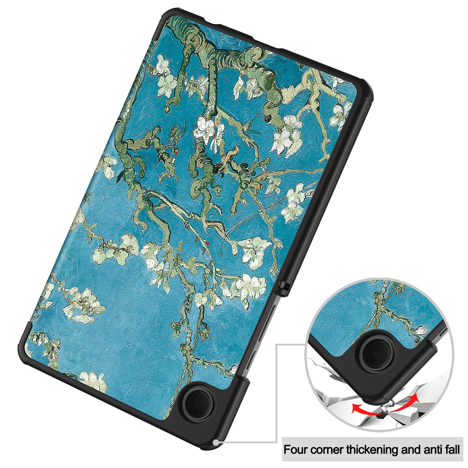 Samsung Galaxy Tab A11 Tri-fold Hoesje Kersenbloemen