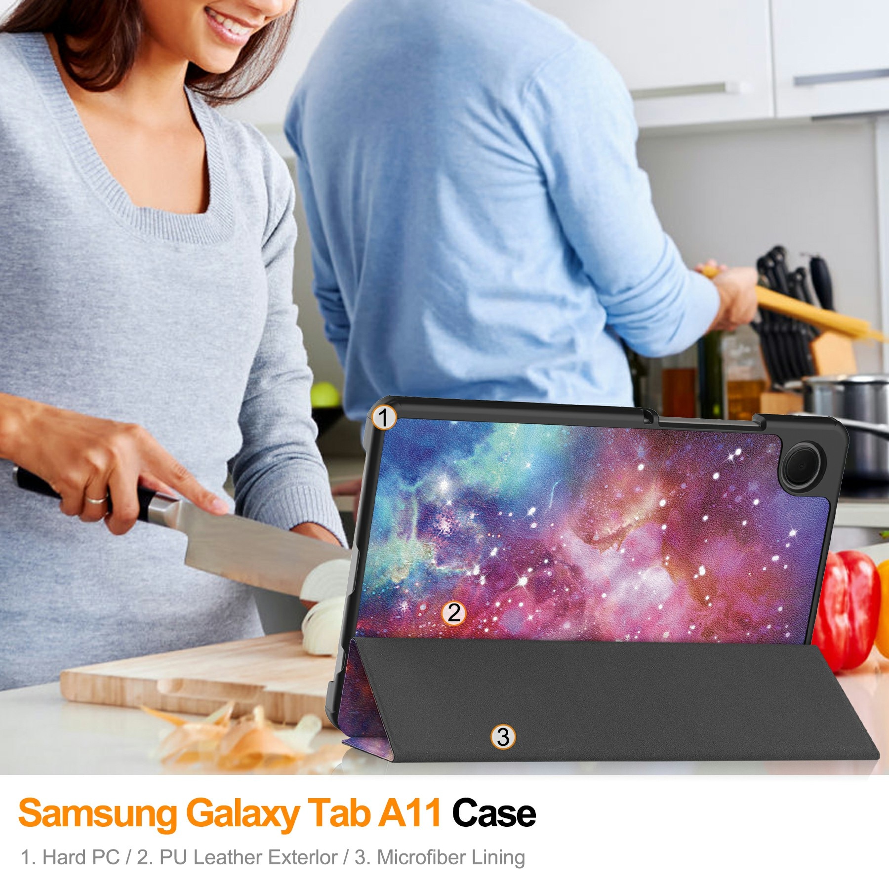 Samsung Galaxy Tab A11 Tri-fold Hoesje Ruimte