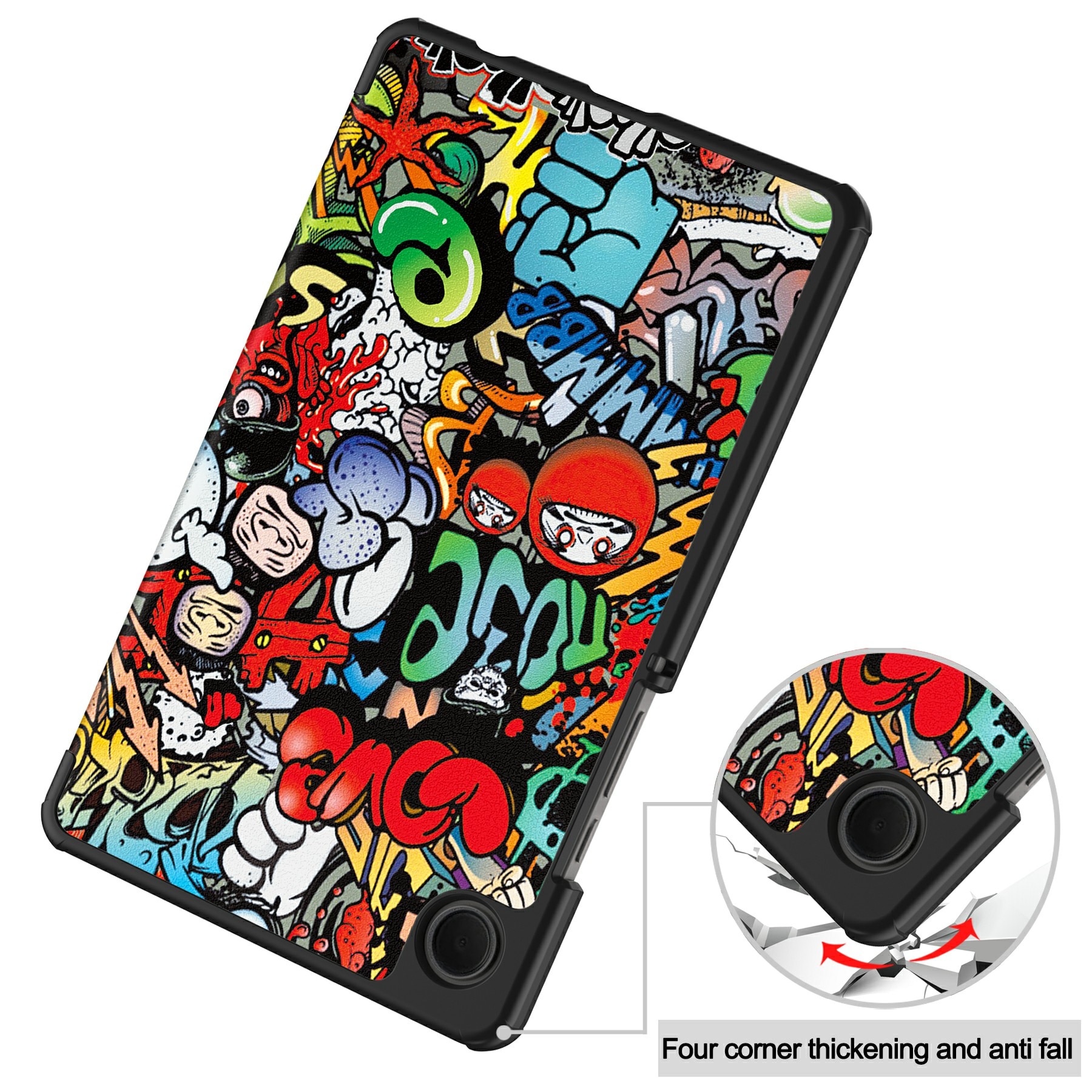 Samsung Galaxy Tab A11 Tri-fold Hoesje Graffiti
