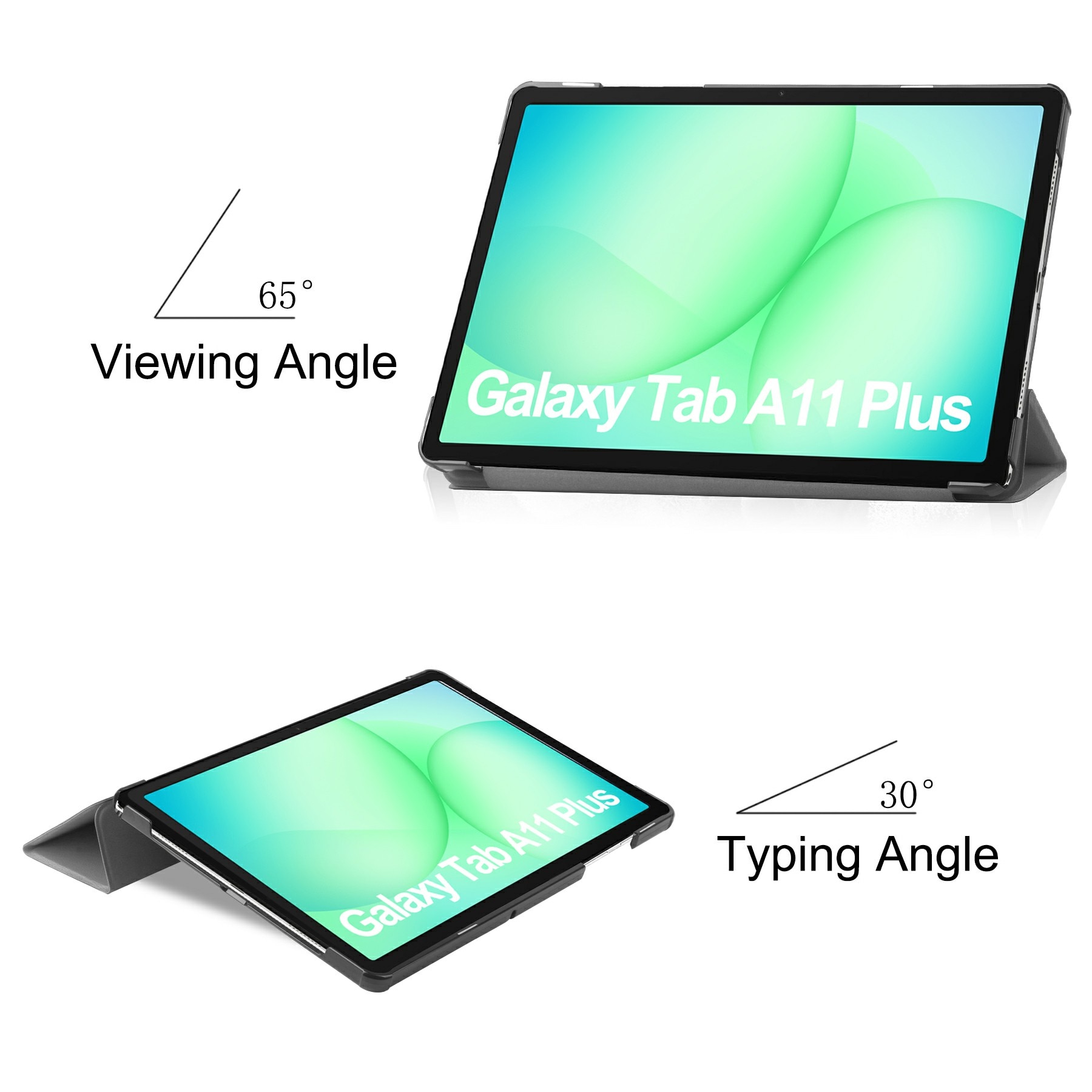 Samsung Galaxy Tab A11 Plus Tri-fold Hoesje Grijs