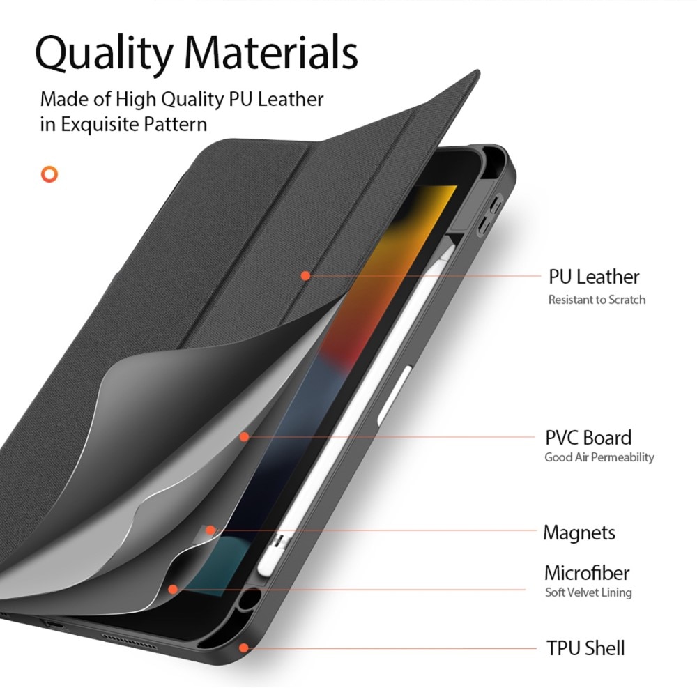 Domo Tri-Fold Case iPad 10.9 10th Gen (2022) zwart
