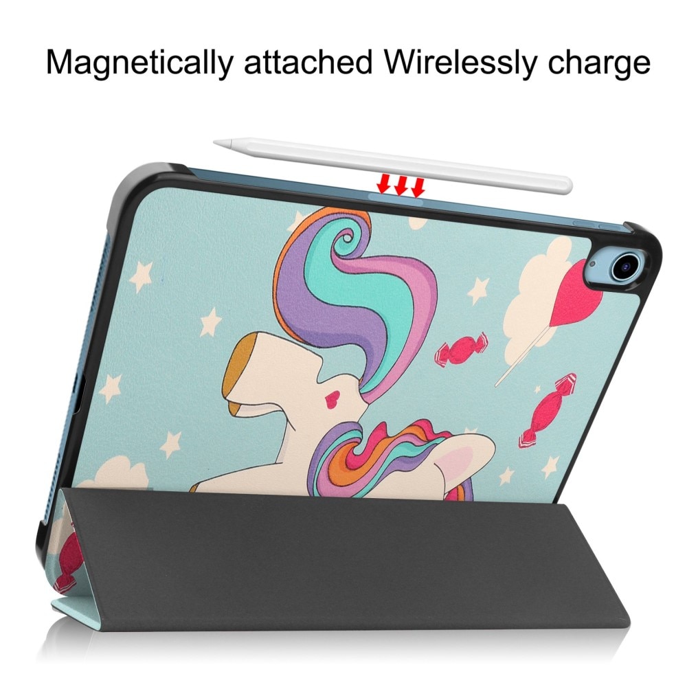 iPad 10.9 10th Gen (2022) Tri-fold Hoesje Unicorn