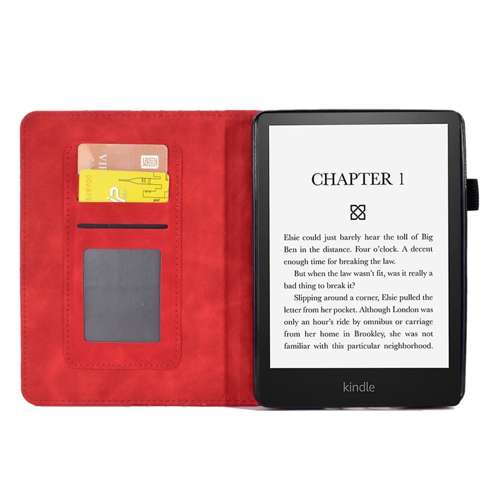 Amazon Kindle Paperwhite Signature Edition (2023) Hoesje met kaarsleuf rood