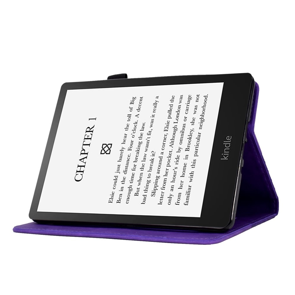 Amazon Kindle Paperwhite Signature Edition (2023) Hoesje met kaarsleuf paars