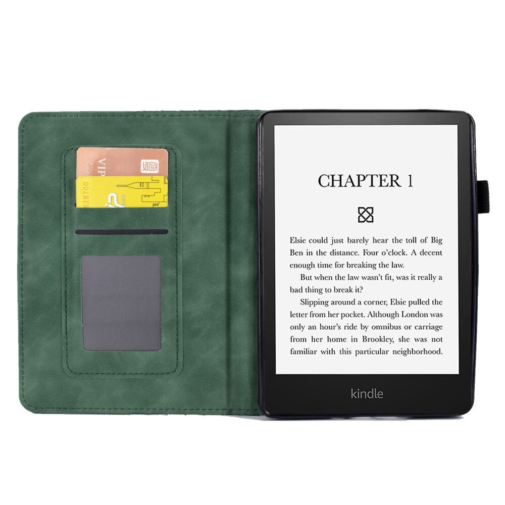 Amazon Kindle Paperwhite Signature Edition (2023) Hoesje met kaarsleuf groen