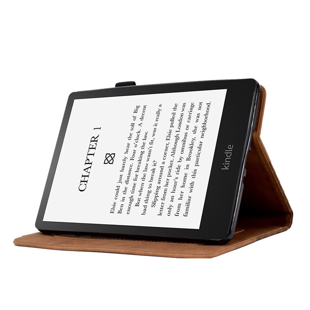 Amazon Kindle Paperwhite Signature Edition (2023) Hoesje met kaarsleuf bruin