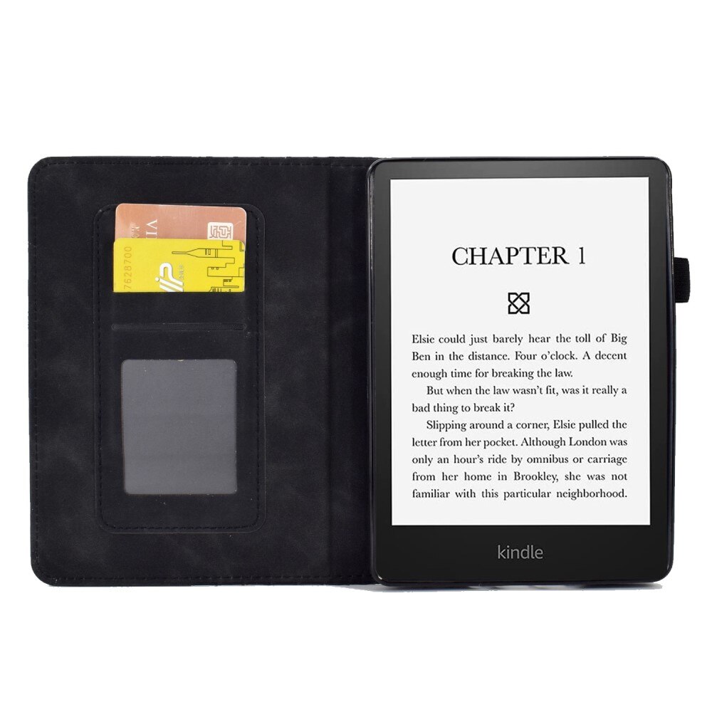 Amazon Kindle Paperwhite 1/2/3/4 Hoesje met kaarsleuf Zwart