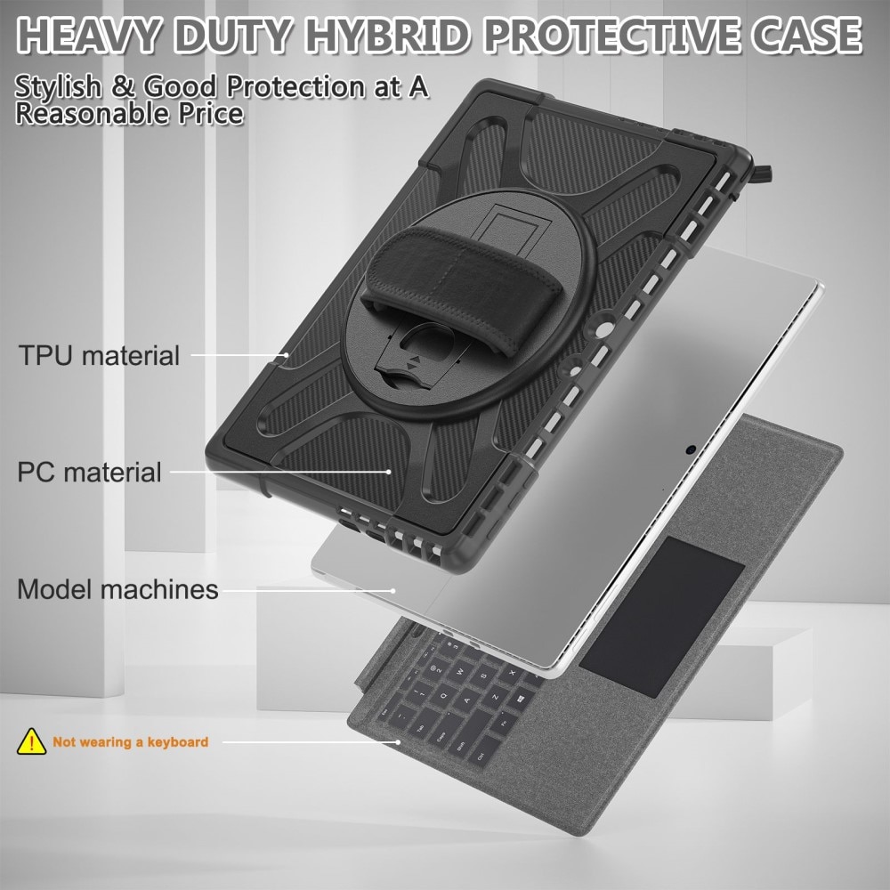 Microsoft Surface Pro 9 Schokbestendige Hybridcase zwart