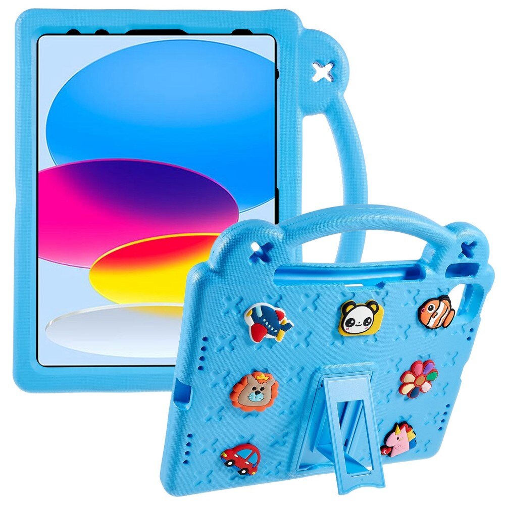 iPad 10.9 10th Gen (2022) Schokbestendig EVA-hoesje Kickstand blauw