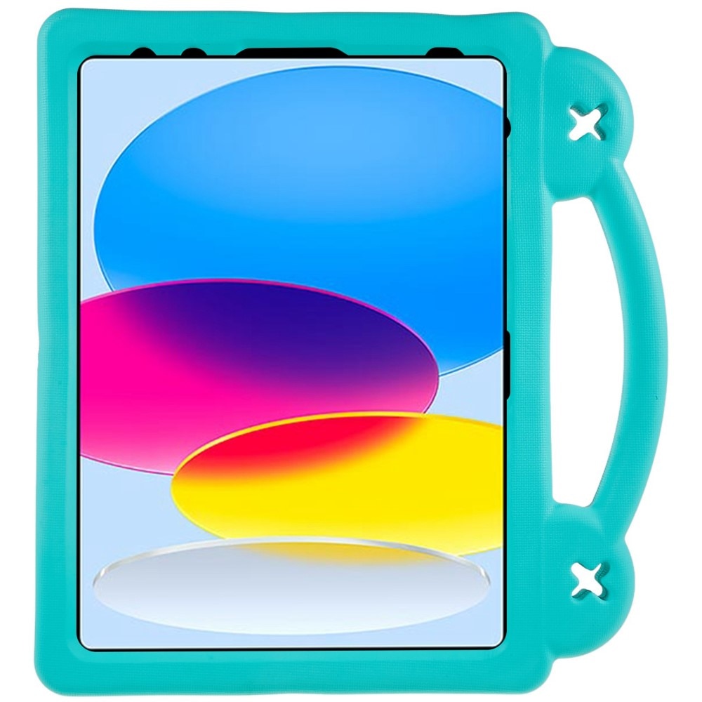 iPad 10.9 10th Gen (2022) Schokbestendig EVA-hoesje Kickstand turquoise