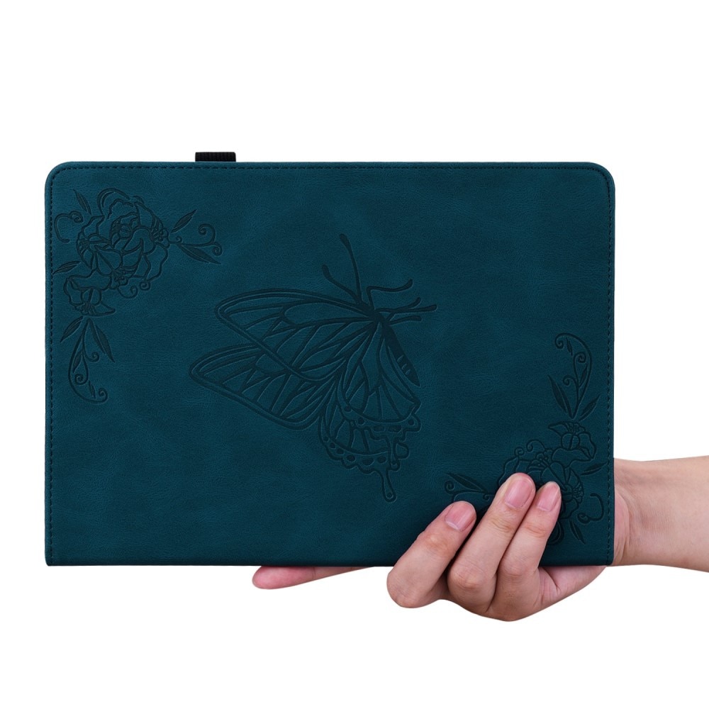 iPad 10.9 10th Gen (2022) Leren vlinderhoesje blauw