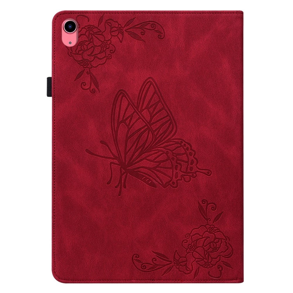 iPad 10.9 10th Gen (2022) Leren vlinderhoesje rood