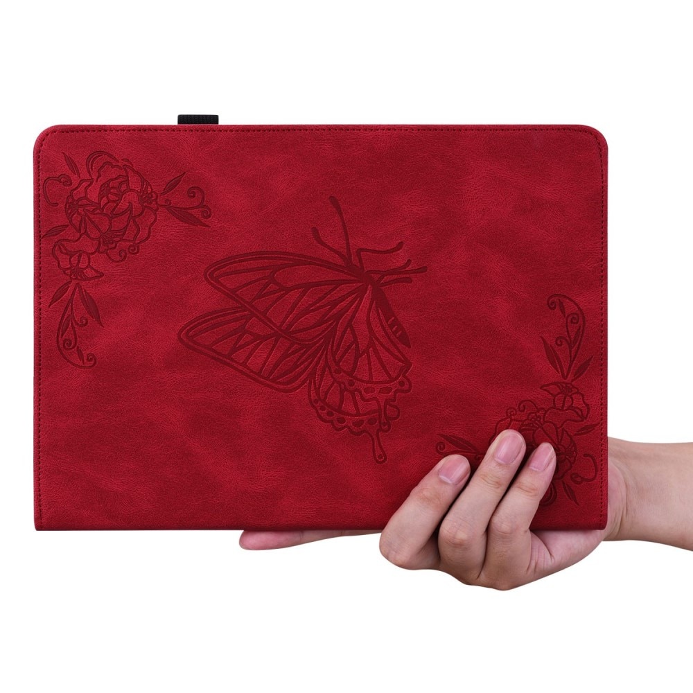 iPad 10.9 10th Gen (2022) Leren vlinderhoesje rood