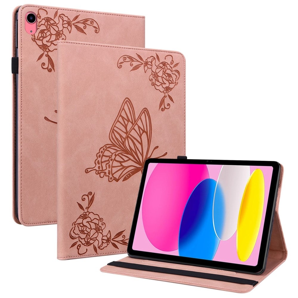 iPad 10.9 2022 (10th gen) Leren vlinderhoesje roze