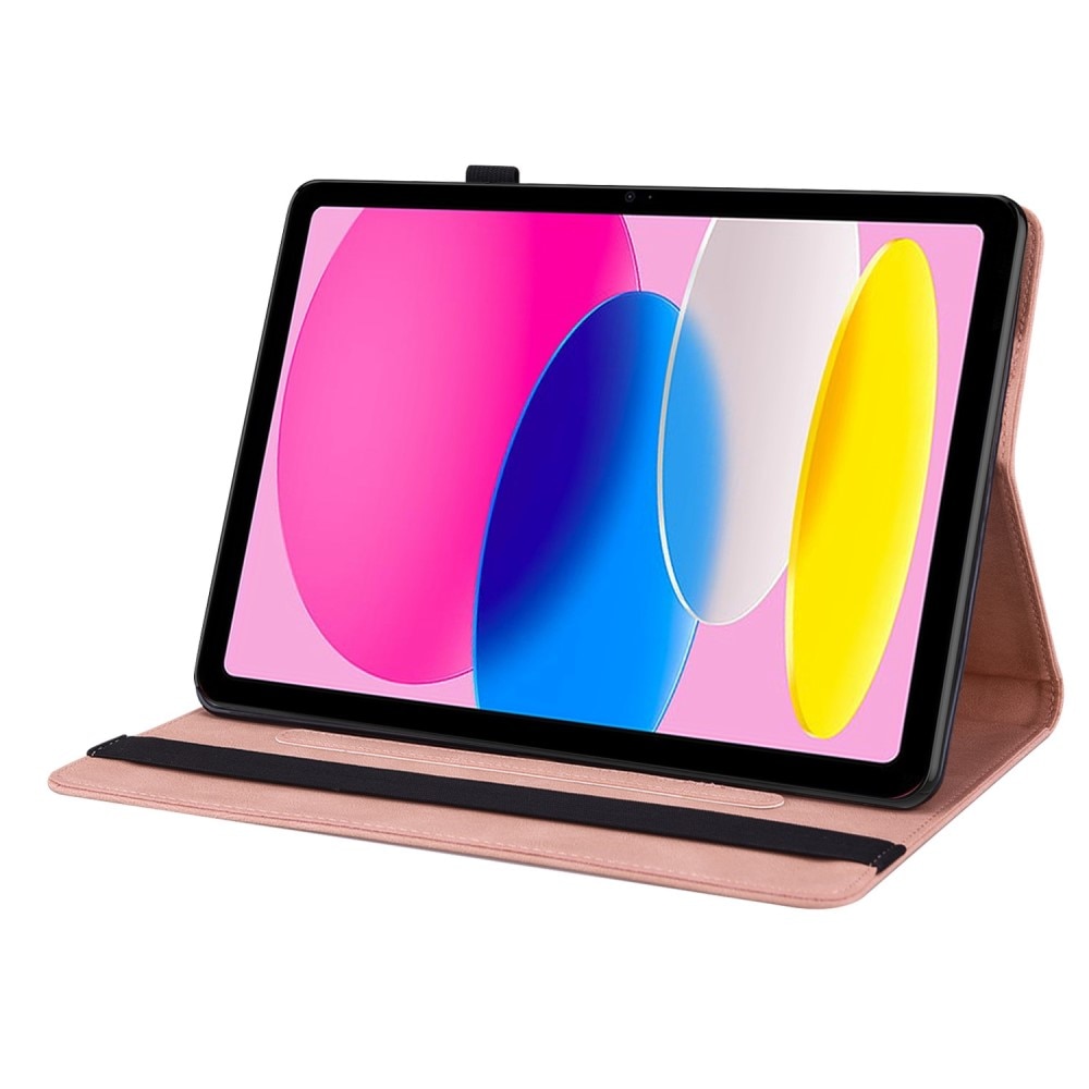 iPad 10.9 10th Gen (2022) Leren vlinderhoesje roze