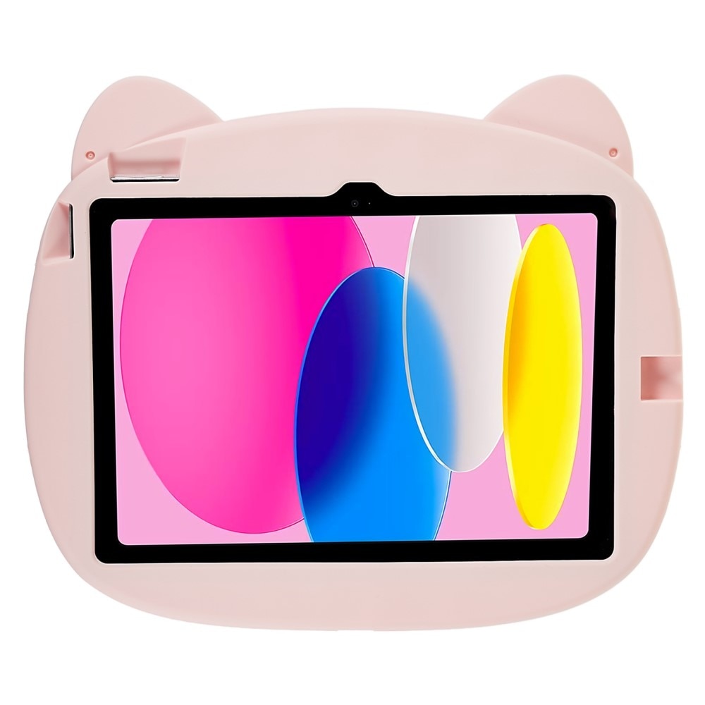 iPad 10.9 10th Gen (2022) Siliconen Tablethoes Varken voor kinderen roze