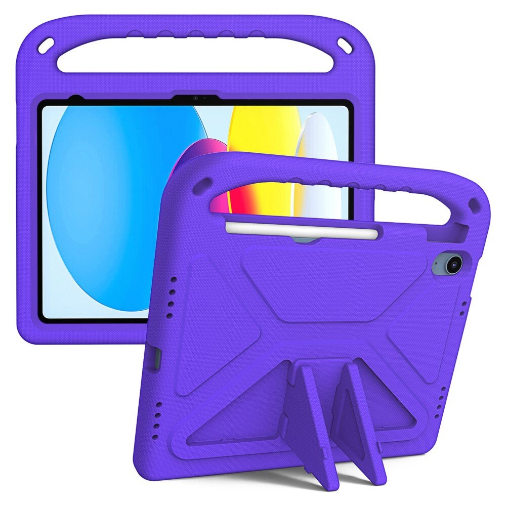 Apple iPad 10.9 10th Gen (2022) EVA-hoes met handvat Paars