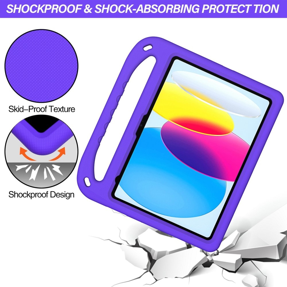 Apple iPad 10.9 10th Gen (2022) EVA-hoes met handvat Paars