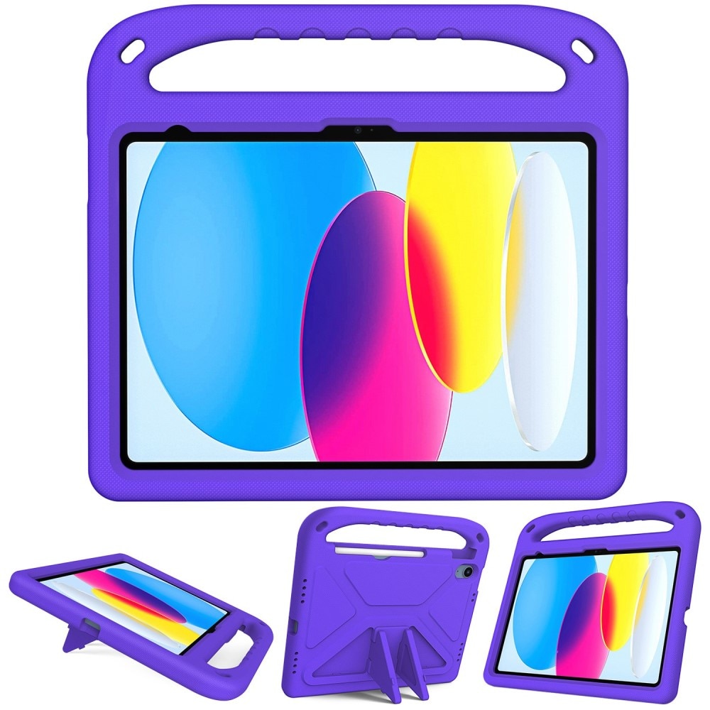 Apple iPad 10.9 10th Gen (2022) EVA-hoes met handvat Paars