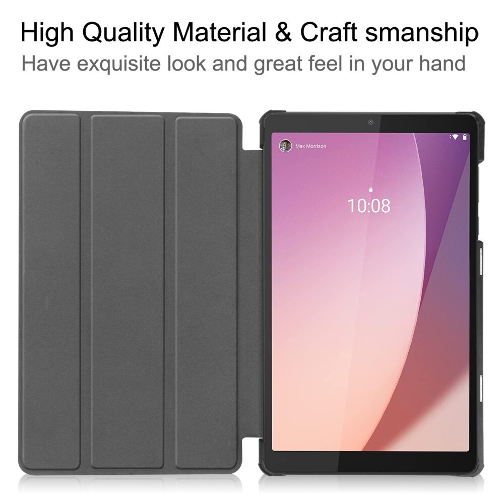  Lenovo Tab M8 (4th Gen) Tri-fold Hoesje Zwart