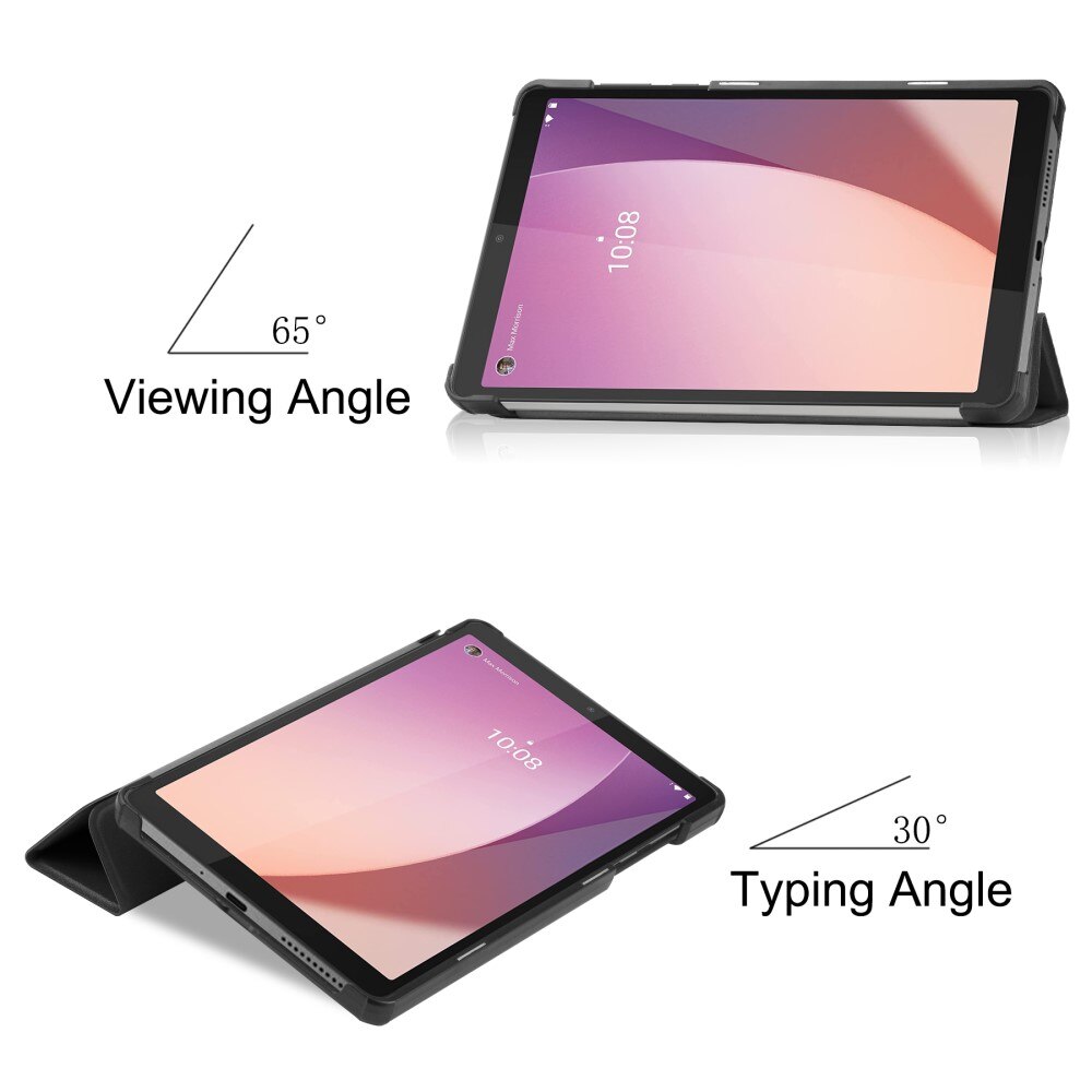  Lenovo Tab M8 (4th Gen) Tri-fold Hoesje Zwart