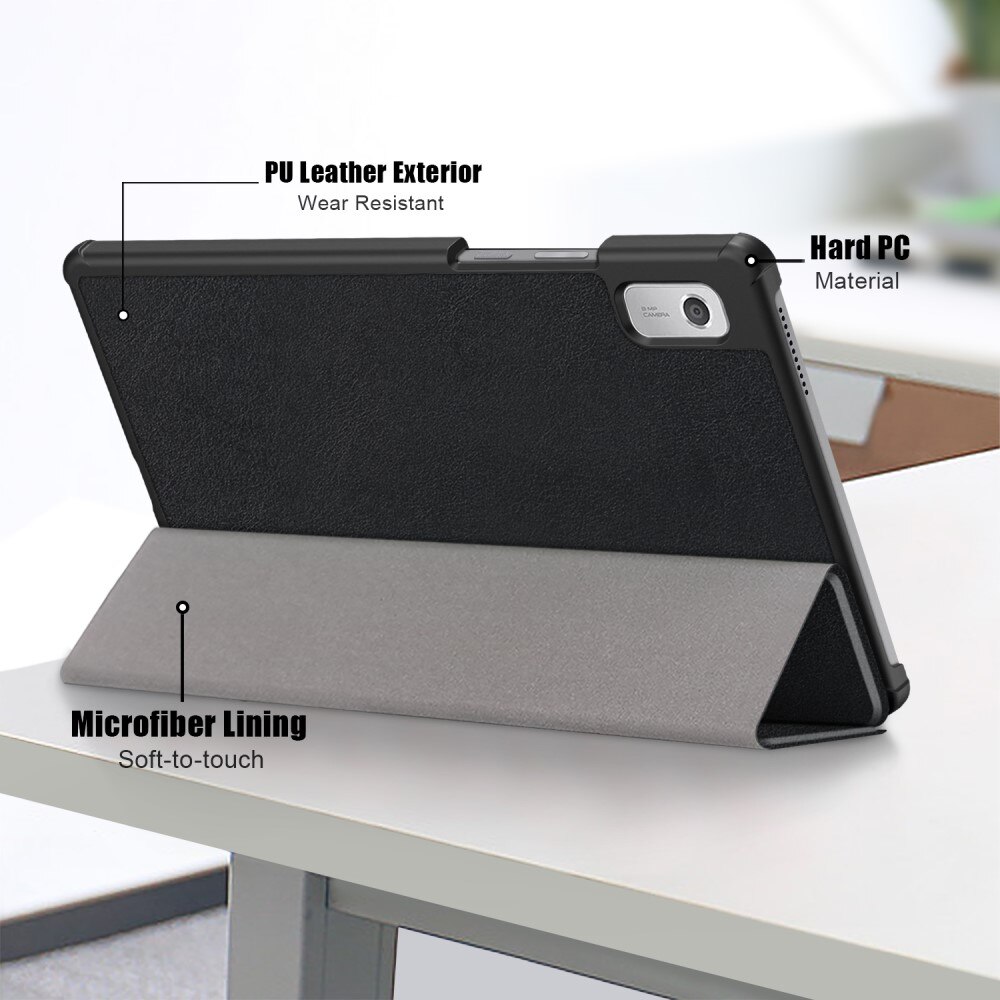 Lenovo Tab M9 Hoesje Tri-fold zwart