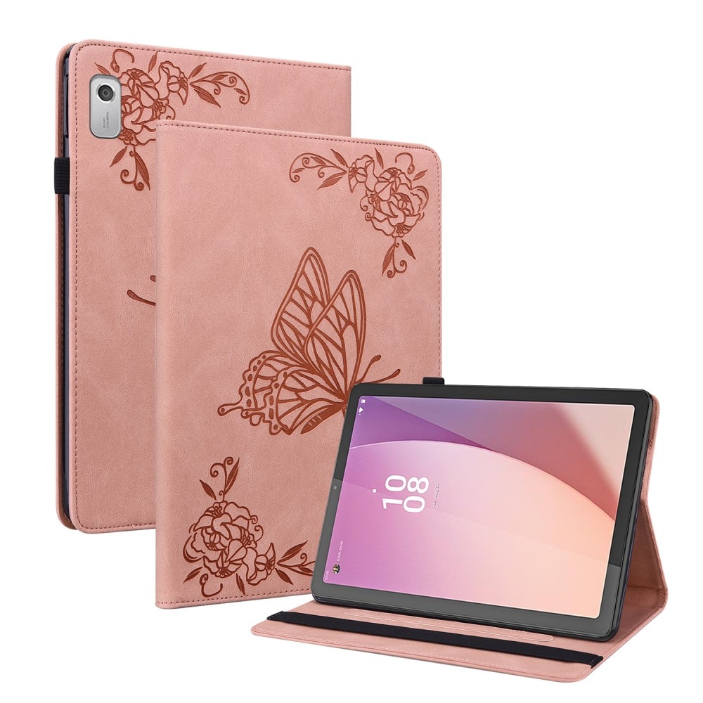 Lenovo Tab M9 Leren vlinderhoesje roze