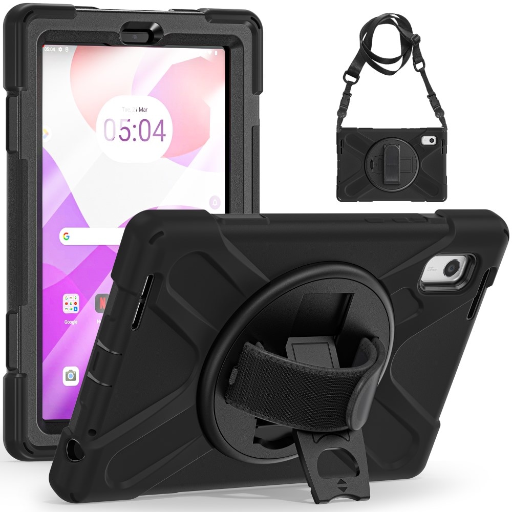 Lenovo Tab M9 Schokbestendige Hybridcase met schouderriem zwart