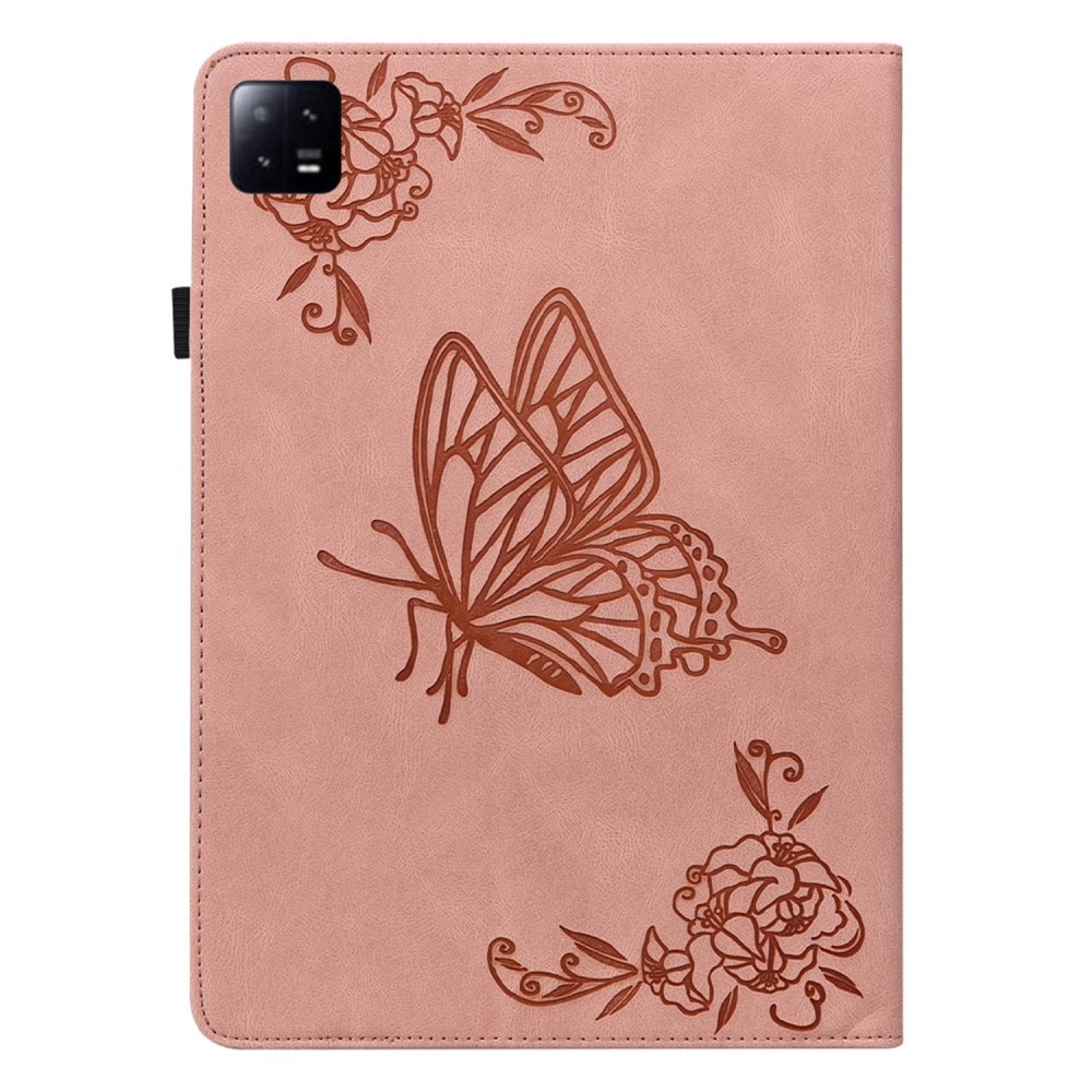 Xiaomi Pad 6 Leren vlinderhoesje roze
