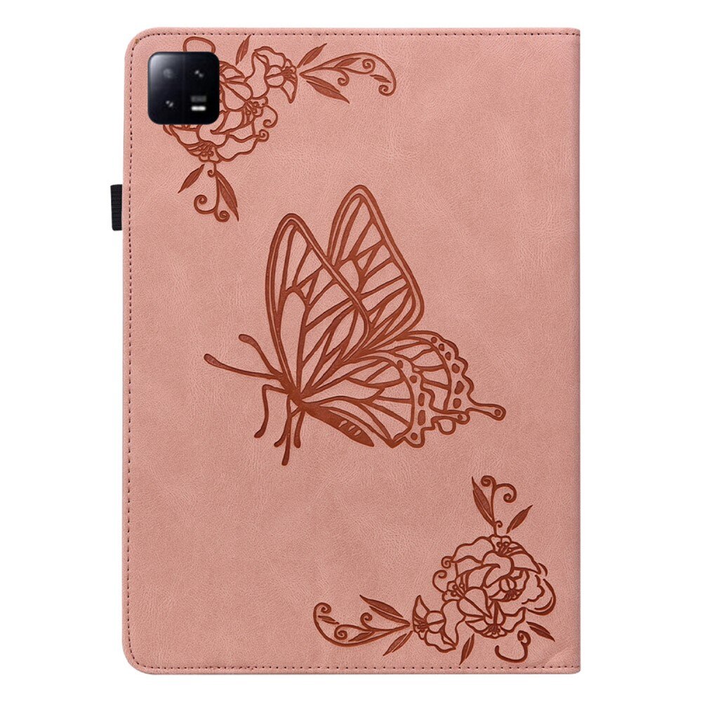 Xiaomi Pad 6 Leren vlinderhoesje Roze